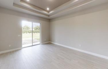 Master Bedroom with Trey Ceiling